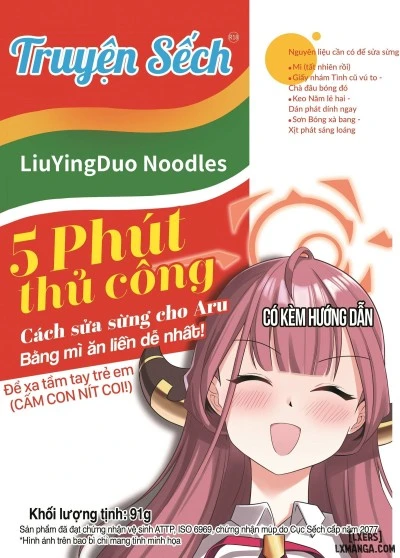 5 Phút thủ công-Cách để sửa sừng cho Aru bằng mì tôm!