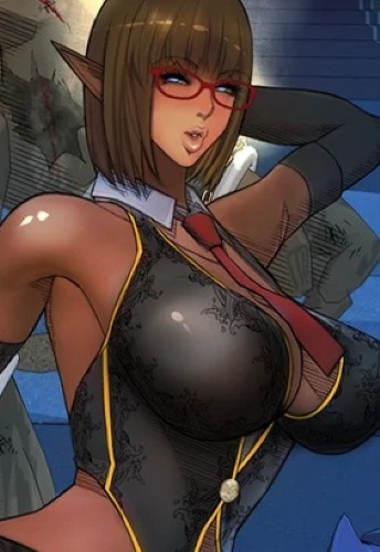 The DARK ELF QUEEN and the SLAVE ORC